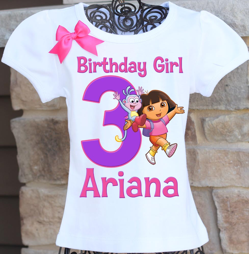 Dora birthday shirt â twistin twirlin tutus