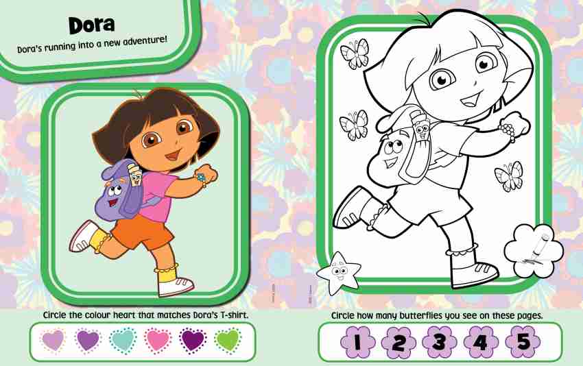 Dora the explorer copy colour adventure buy dora the explorer copy colour adventure by nickelodeon at low price in india