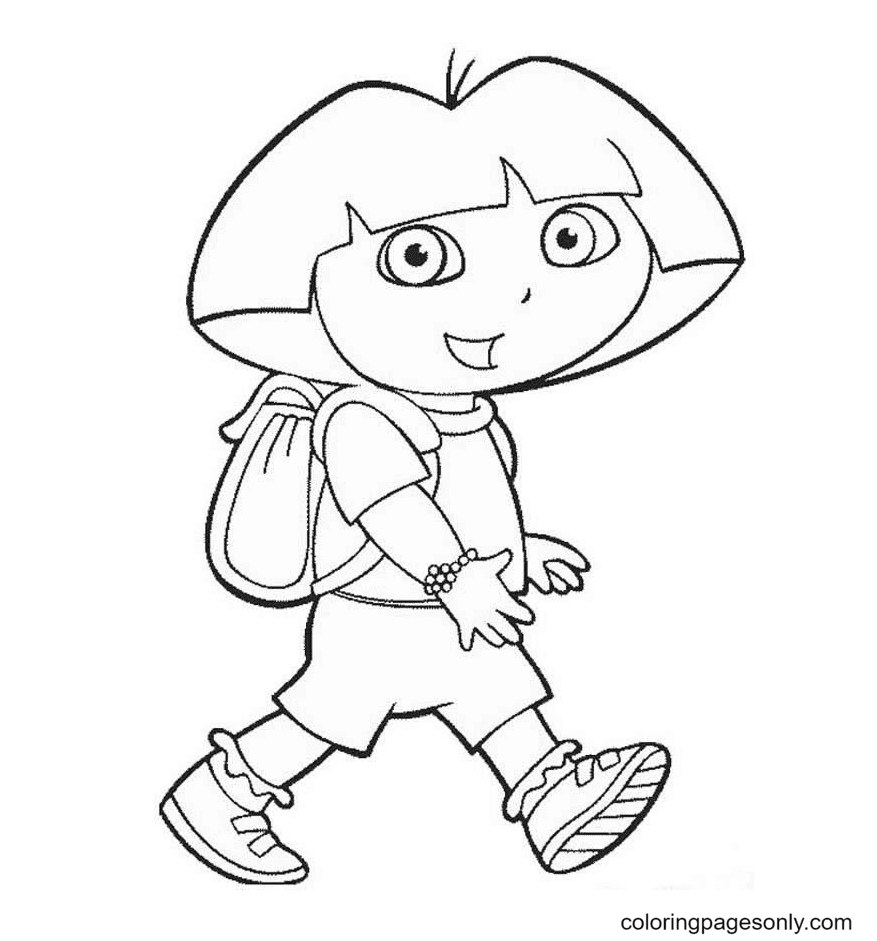 Dora the explorer coloring pages printable for free download