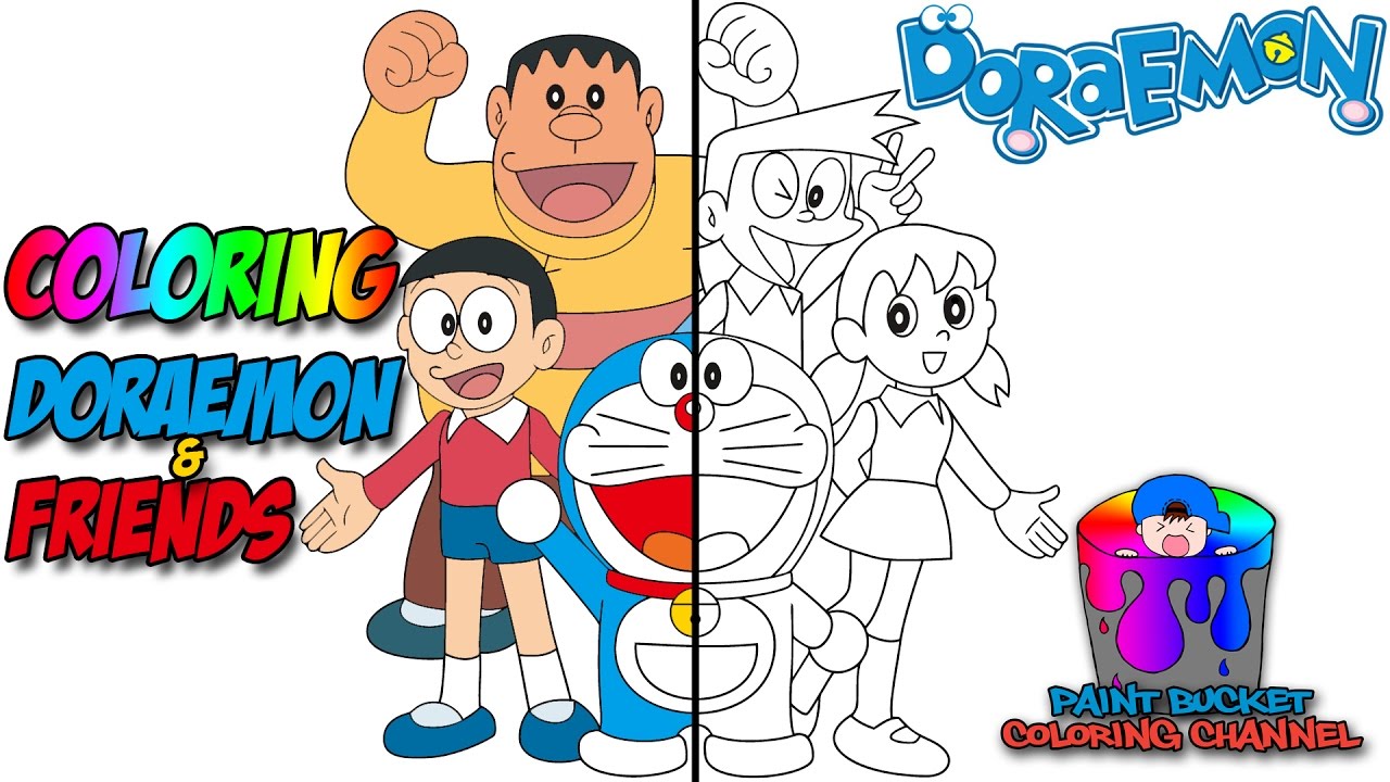 How to color doraemon coloring pages