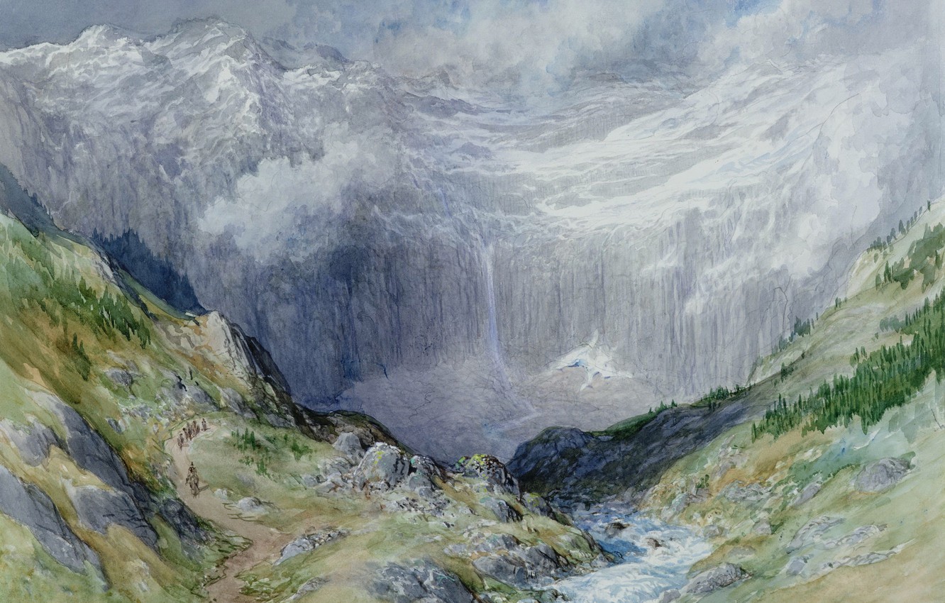 Wallpaper nature figure watercolor paul gustave dore gustave dorã glacier in gavarnie images for desktop section ððððððññ