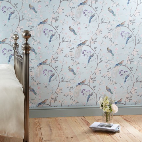 Dorma charlbury wallpaper white pare port