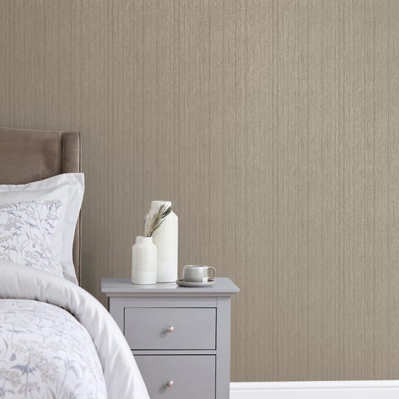 Dorma plain mink wallpaper