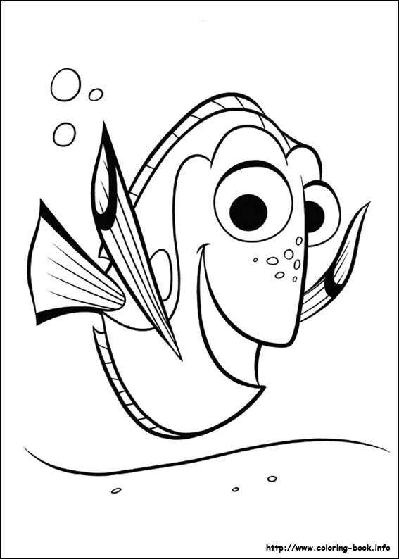 Finding dory coloring picture