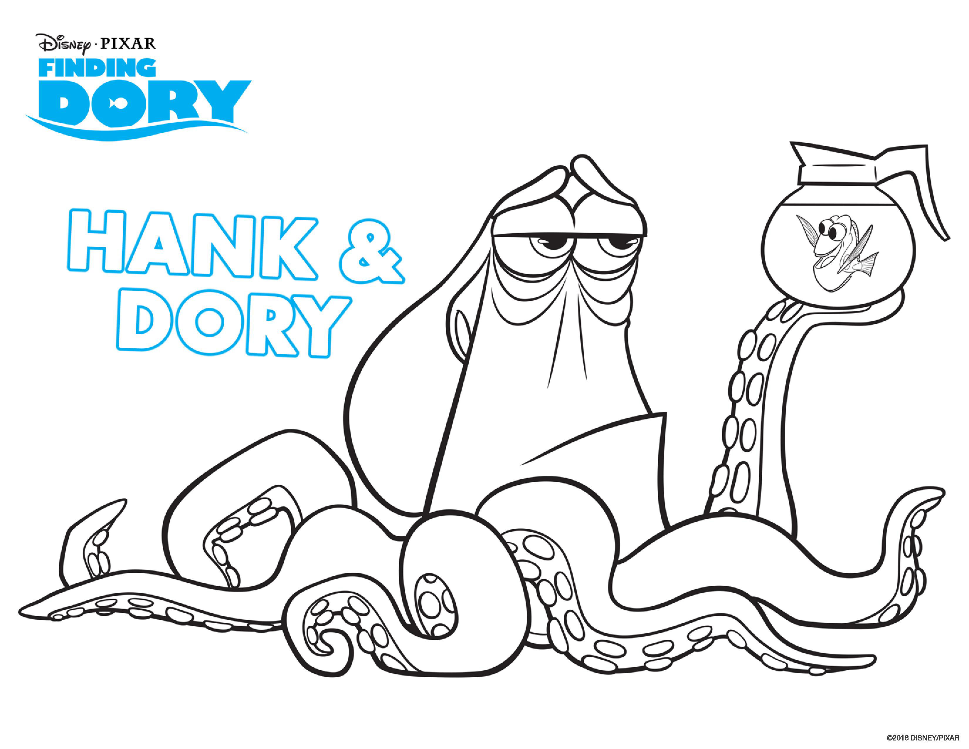 Finding dory coloring pages for kids