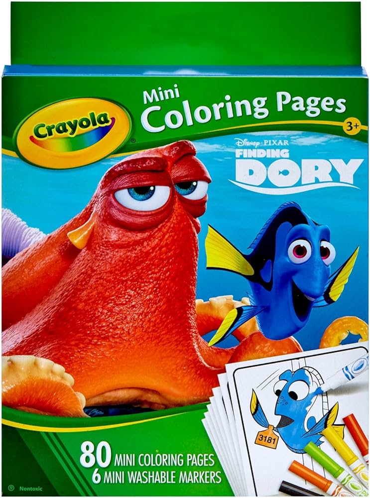 Crayola finding dory mini coloring pages colouring pens markers