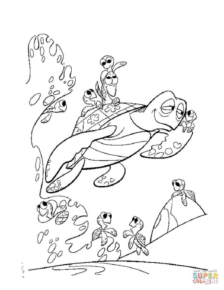 Dory play hide and seek coloring page free printable coloring pages
