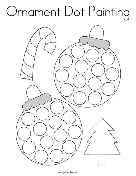 Ornament dot painting coloring page