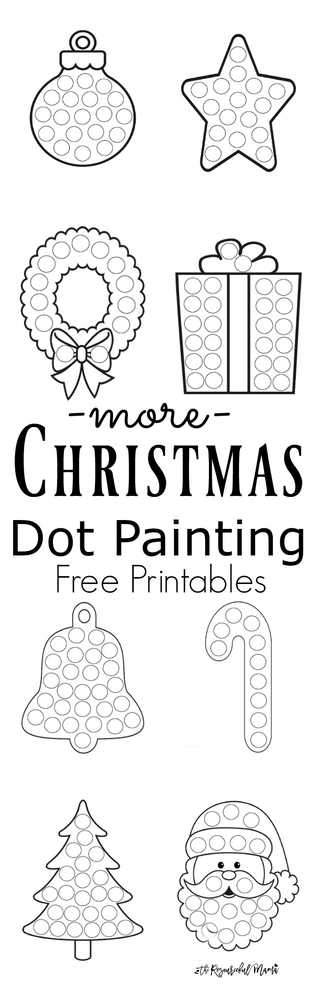 More christmas dot painting free printables