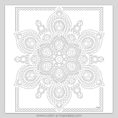 Dot mandala coloring page m