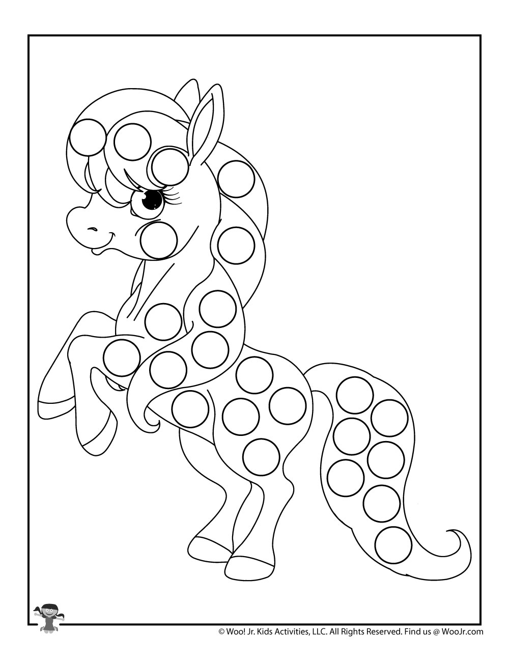 Animal dot marker coloring pages woo jr kids activities childrens publishing