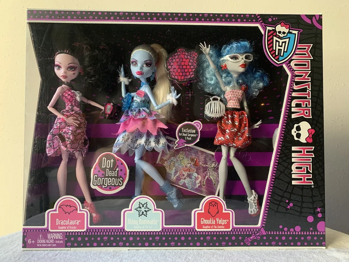 Monster high dot dead gorgeous abbey bominable draculaura ghoulia yelps nisb