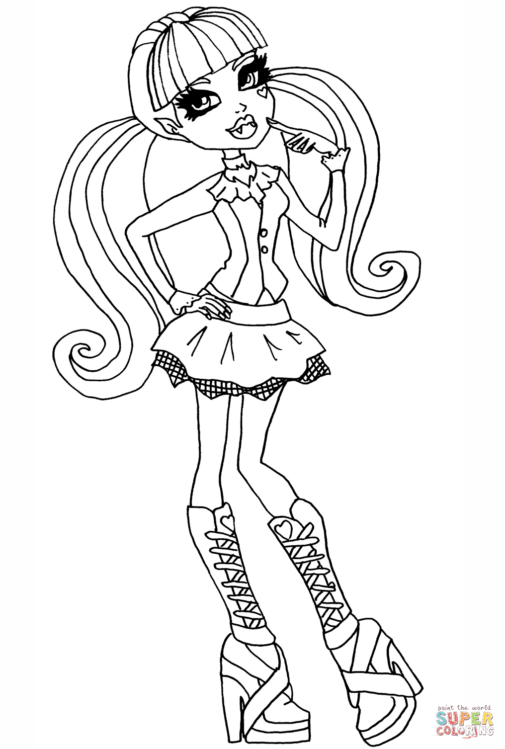 Monster high draculaura monster coloring pages coloring book art coloring pages