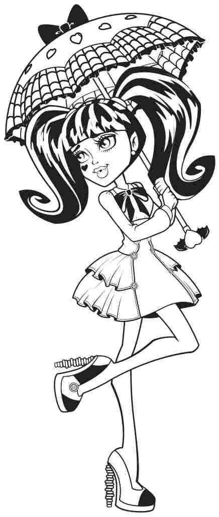 Monster high draculaura coloring page by billysgirl on