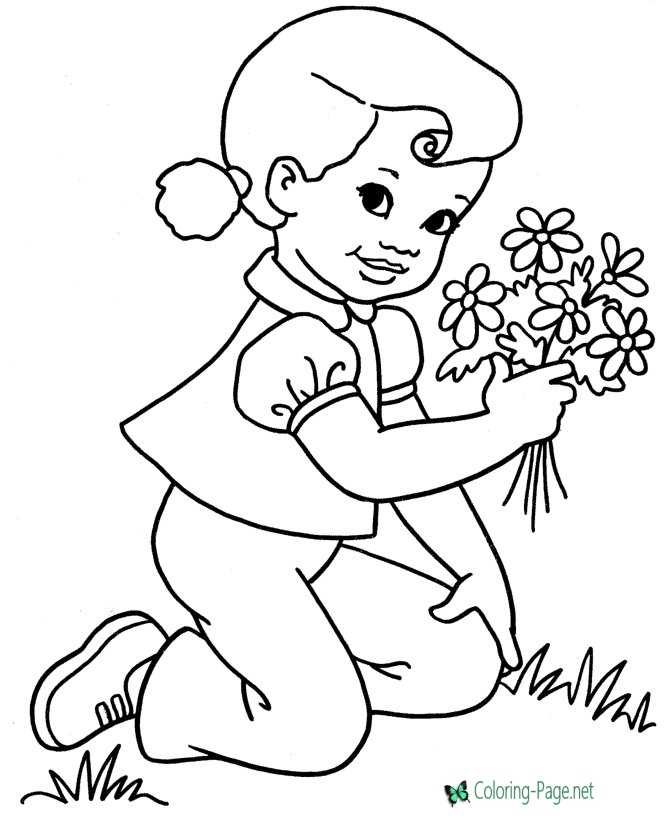 Flower coloring pages