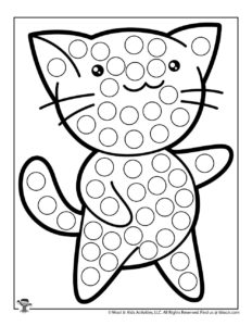 Kawaii dot coloring pages woo jr kids activities childrens publishing