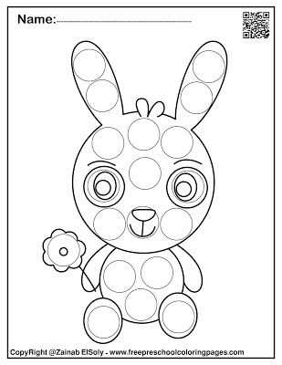 Set of spring dot marker free coloring pages dot markers preschool coloring pages free coloring pages