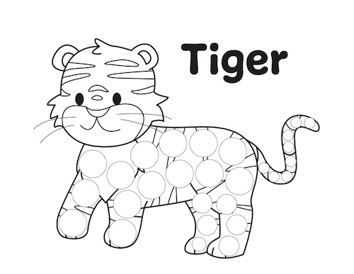 Tiger dot marker printable