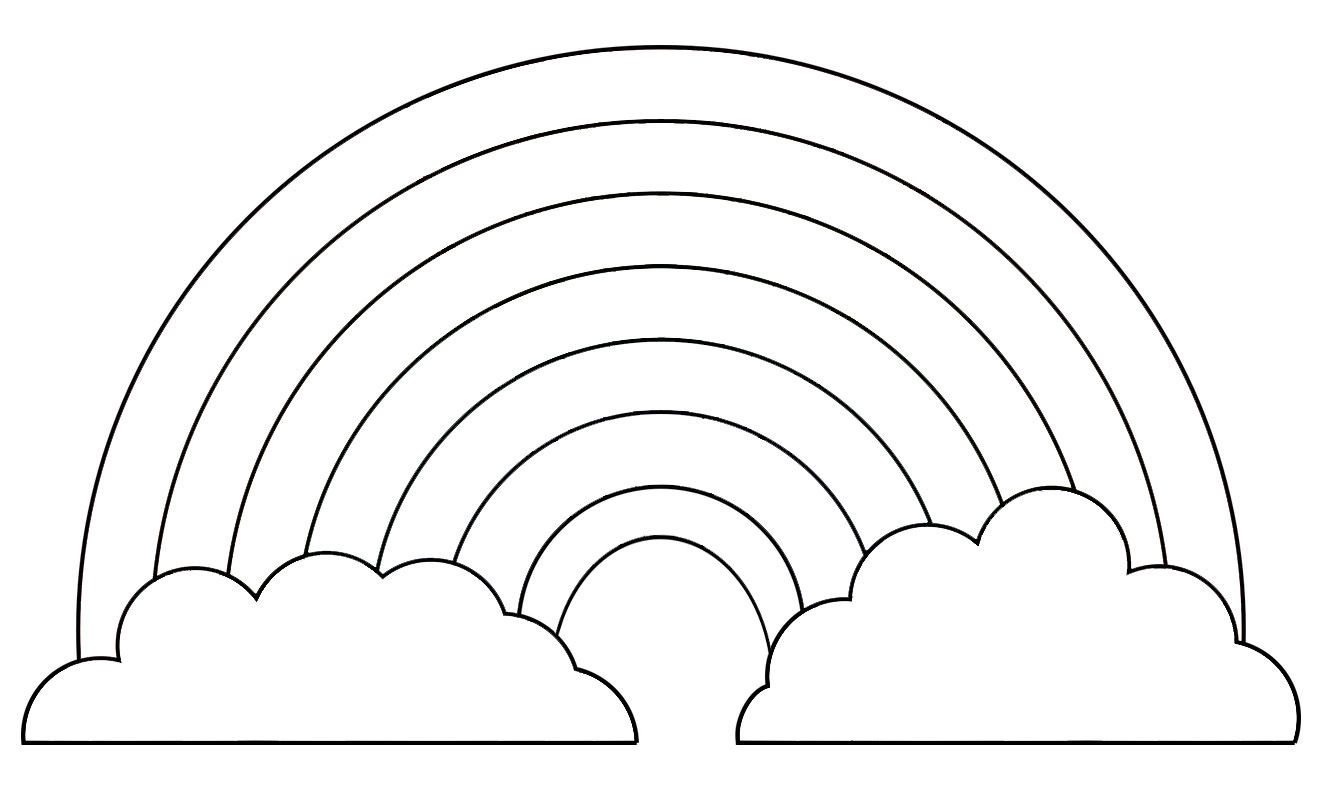 Rainbow louring template rooftop post printables