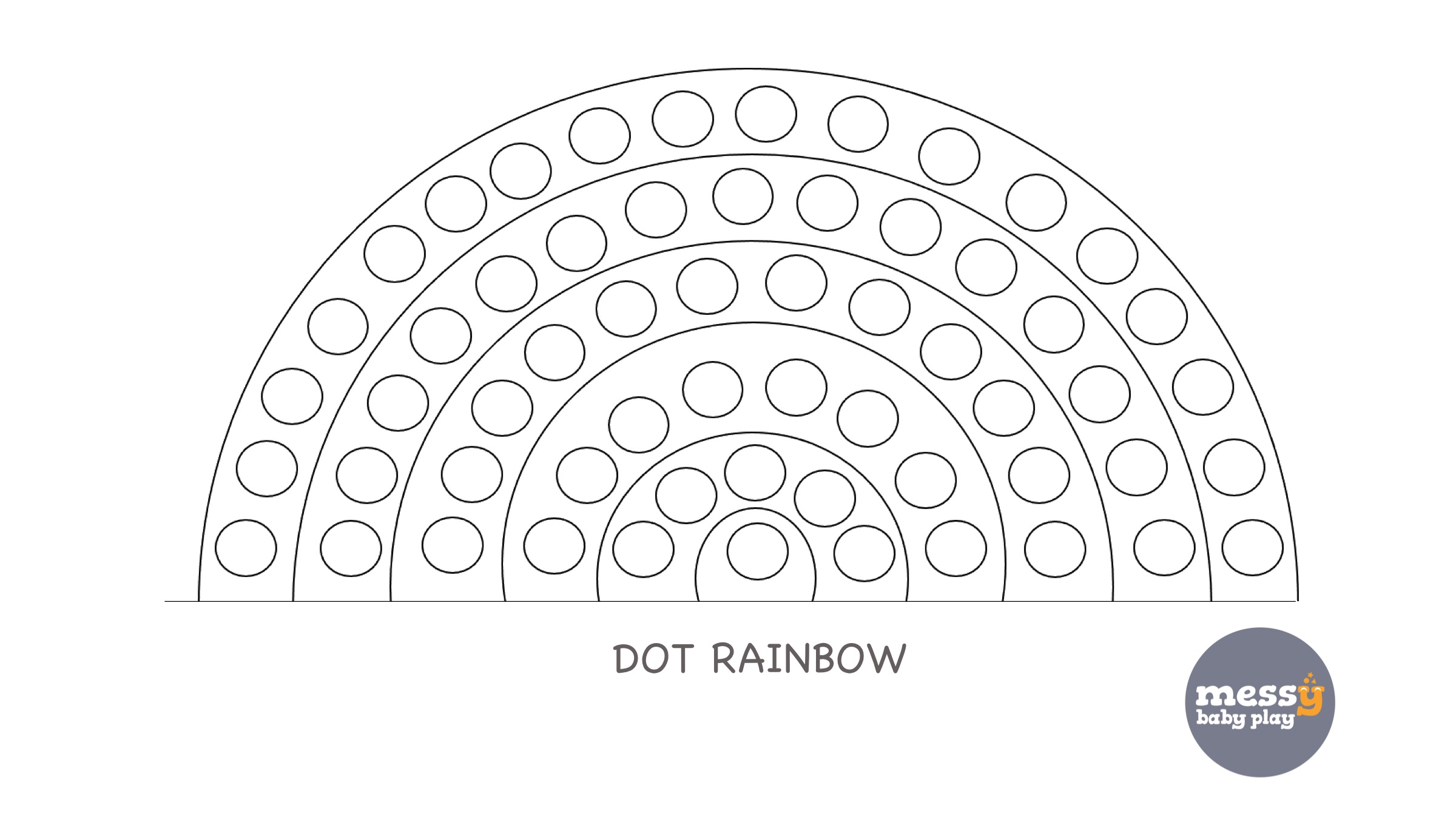 Dot sheet rainbow â messy baby play