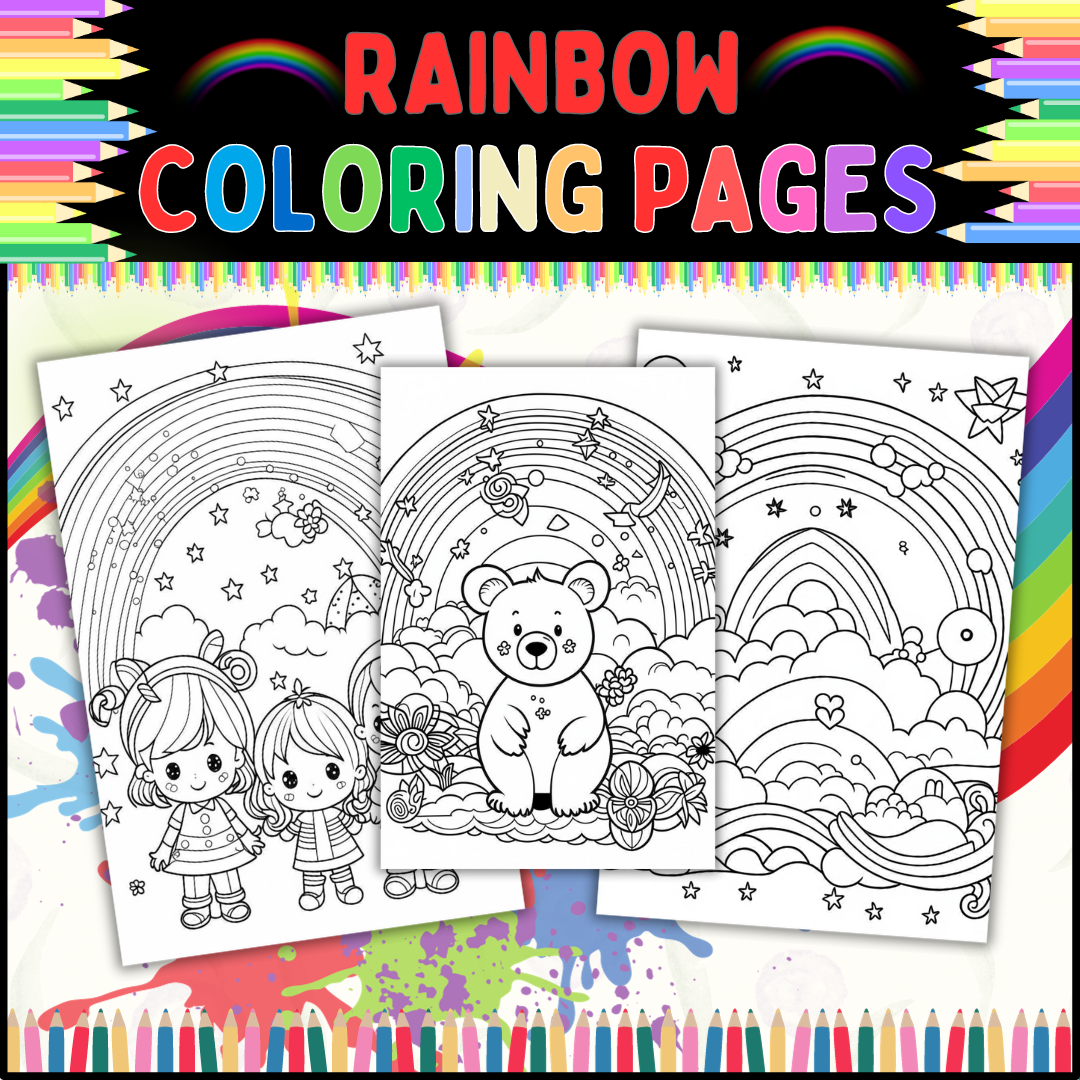 Rainbow coloring pages for kids fun and educational activities for all ages made by teachers