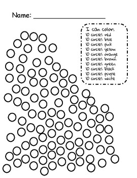 Dots coloring sheet by kinder post tpt