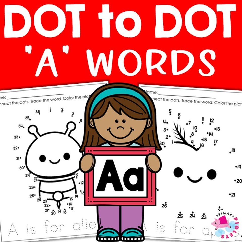 Connect the dots alphabet coloring pages counting to dot to dot worksheets a made by teachers