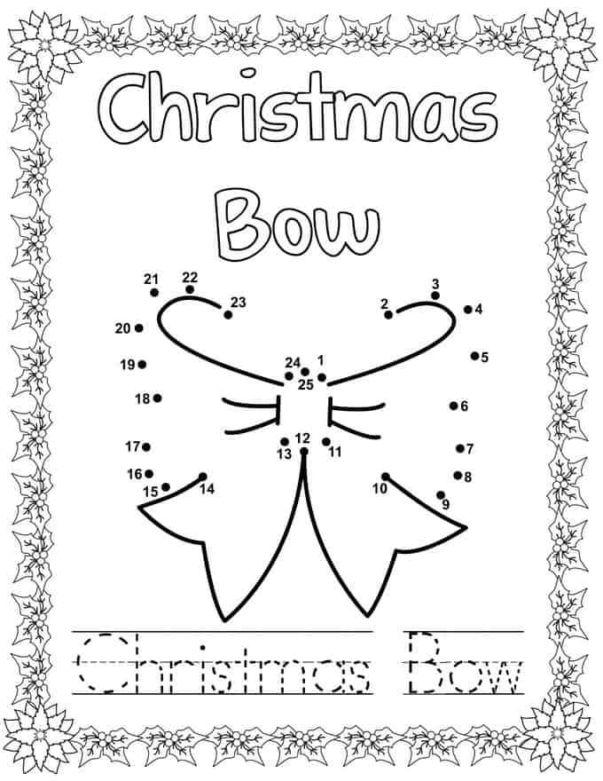 Printable christmas dot to dot coloring book share remember celebrating child home