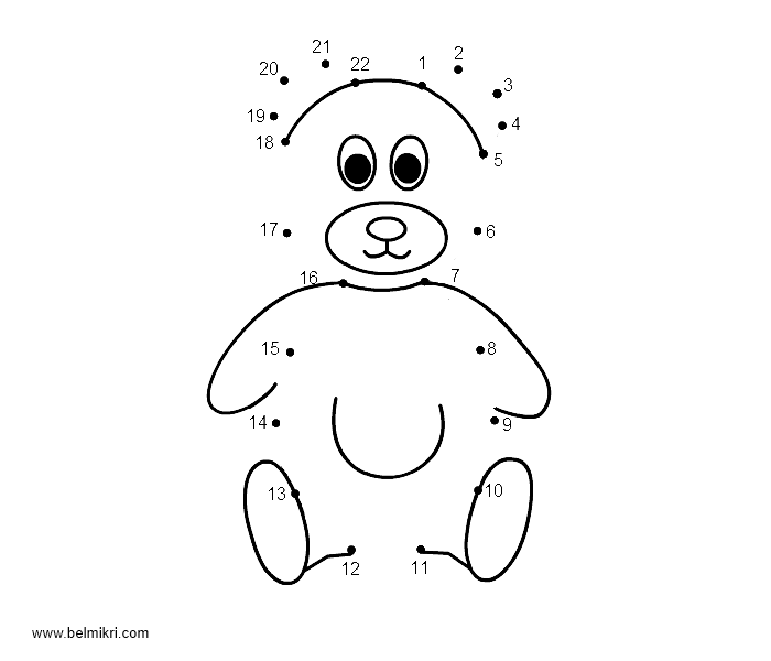 Printable coloring pages dot the dot