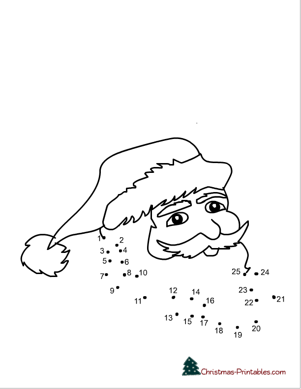 Free printable christmas dot to dot