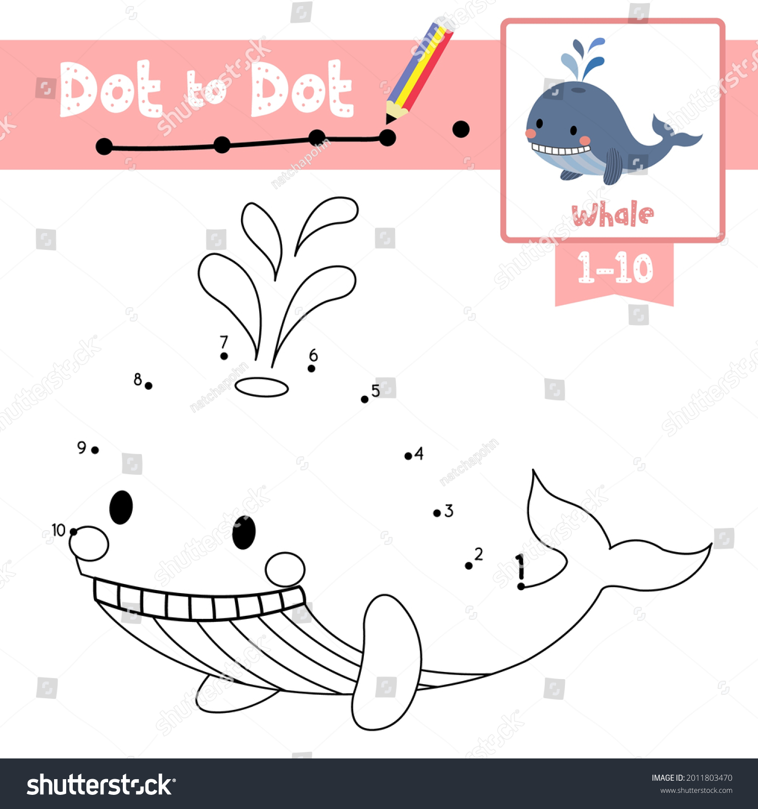 Dot dot educational game coloring book stock vector royalty free