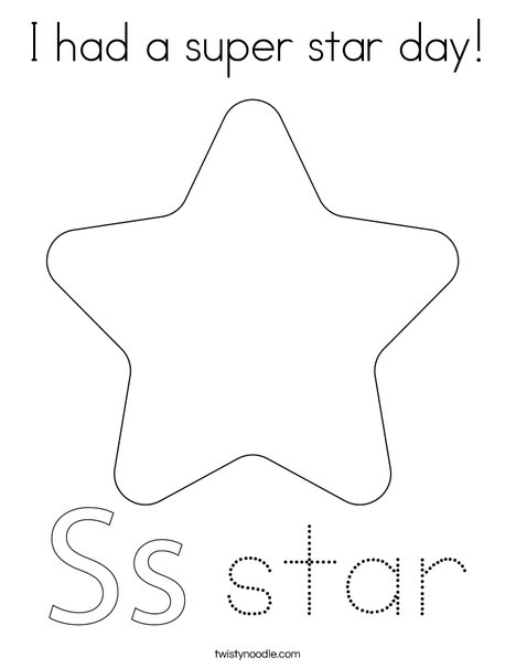 I had a super star day coloring page