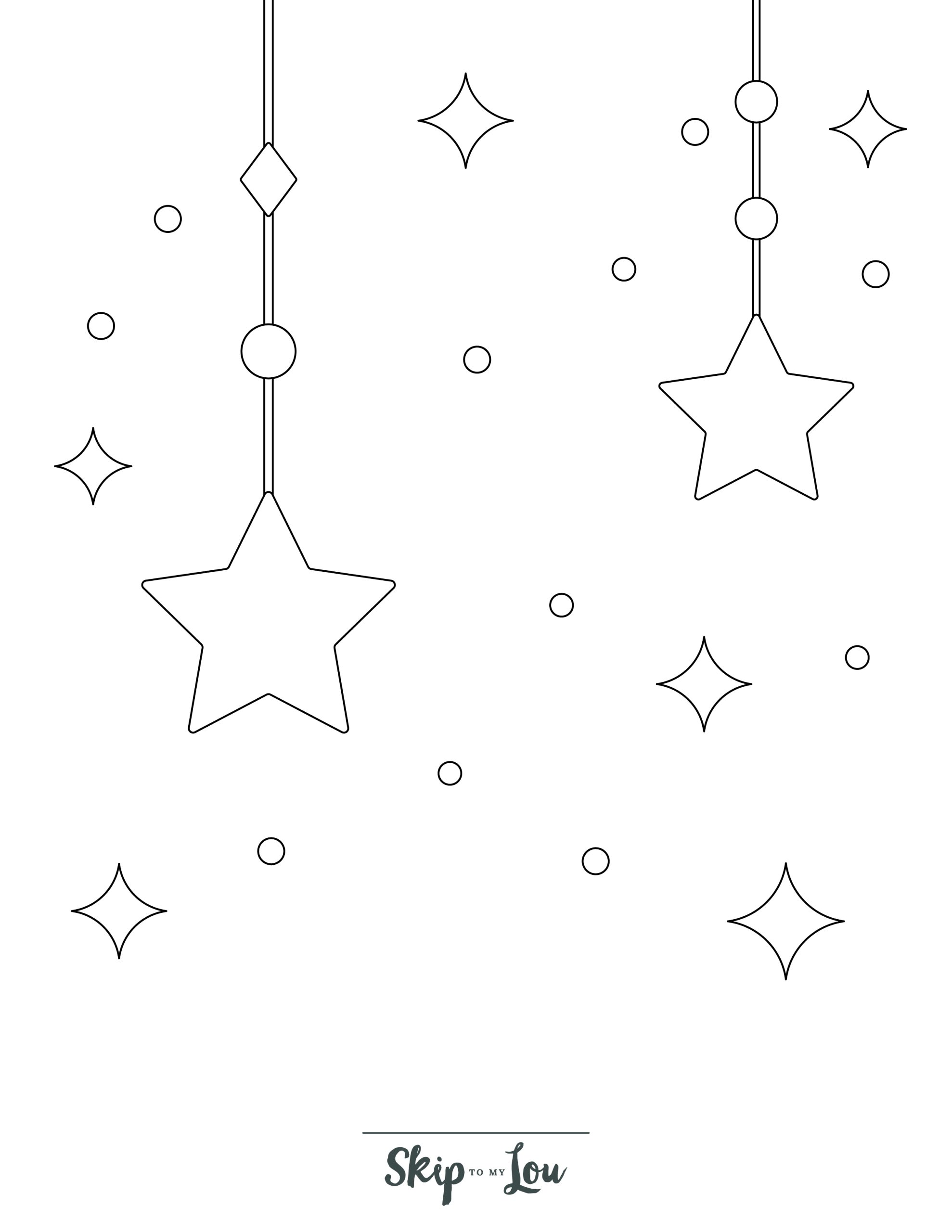 Free printable star coloring pages