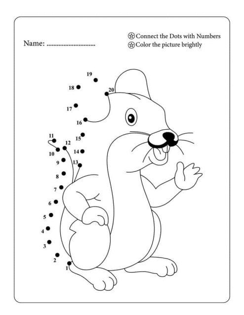 Dot to dot connect the dots animals and coloring made by teachers