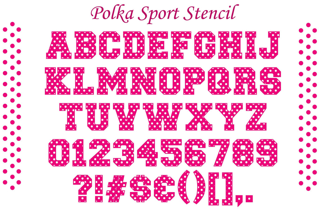 Polka dot sport font