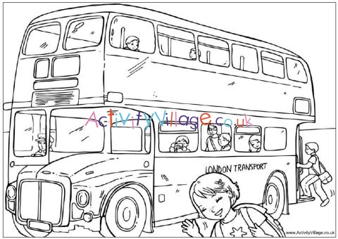 London bus louring page to print