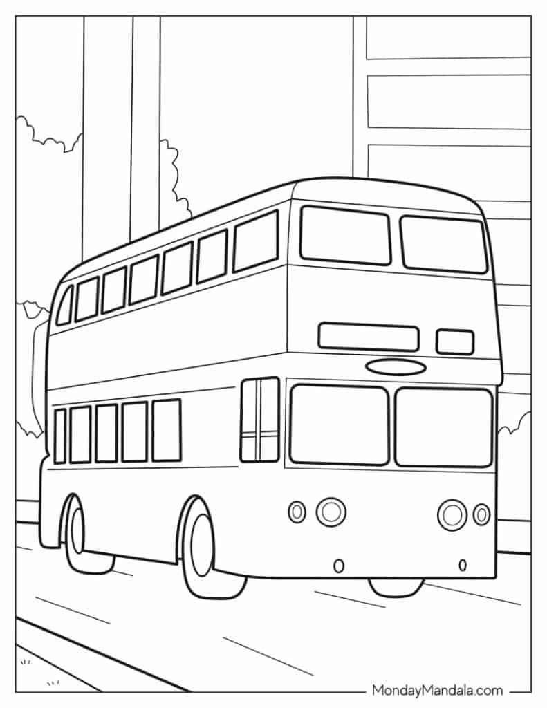 School bus coloring pages free pdf printables