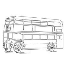 Double decker bus coloring pages