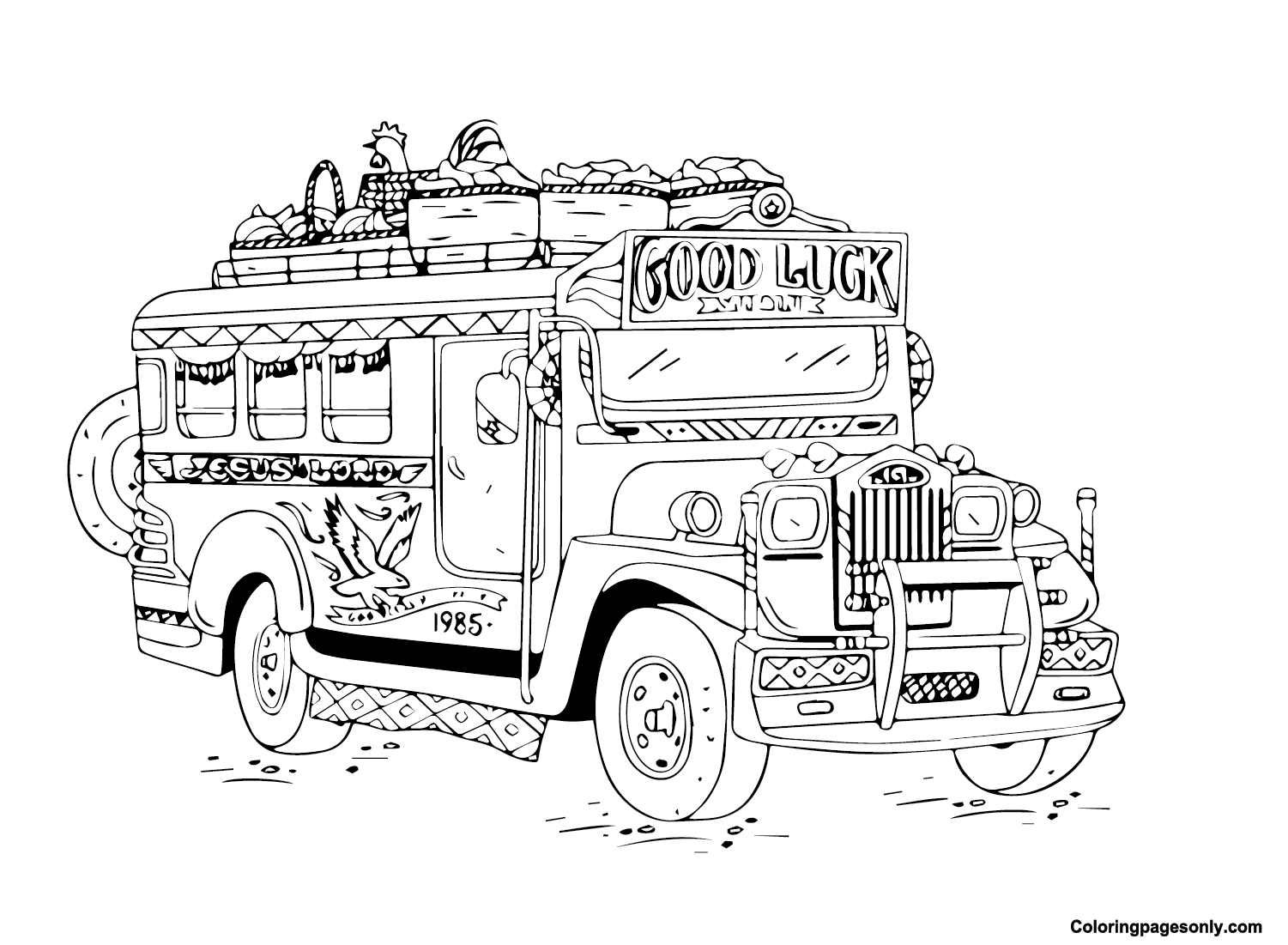 Jeepney coloring pages