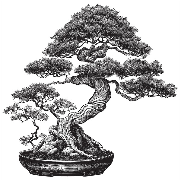 Bonsai sketch royalty