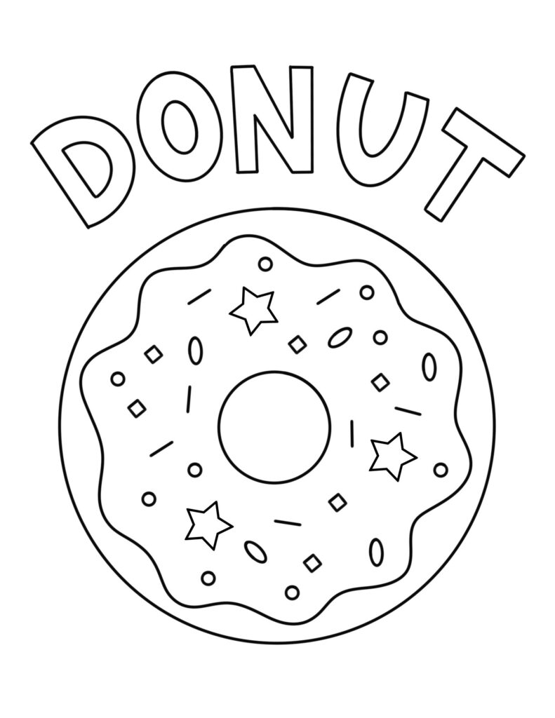 Free donut coloring pages for kids â the hollydog blog