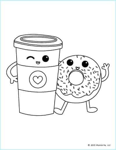 Free printable donut coloring pages donut coloring page cool coloring pages coloring pages