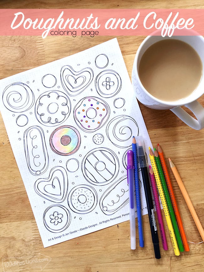 Doughnut coloring page