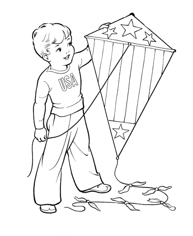 Free printable kite coloring pages for kids