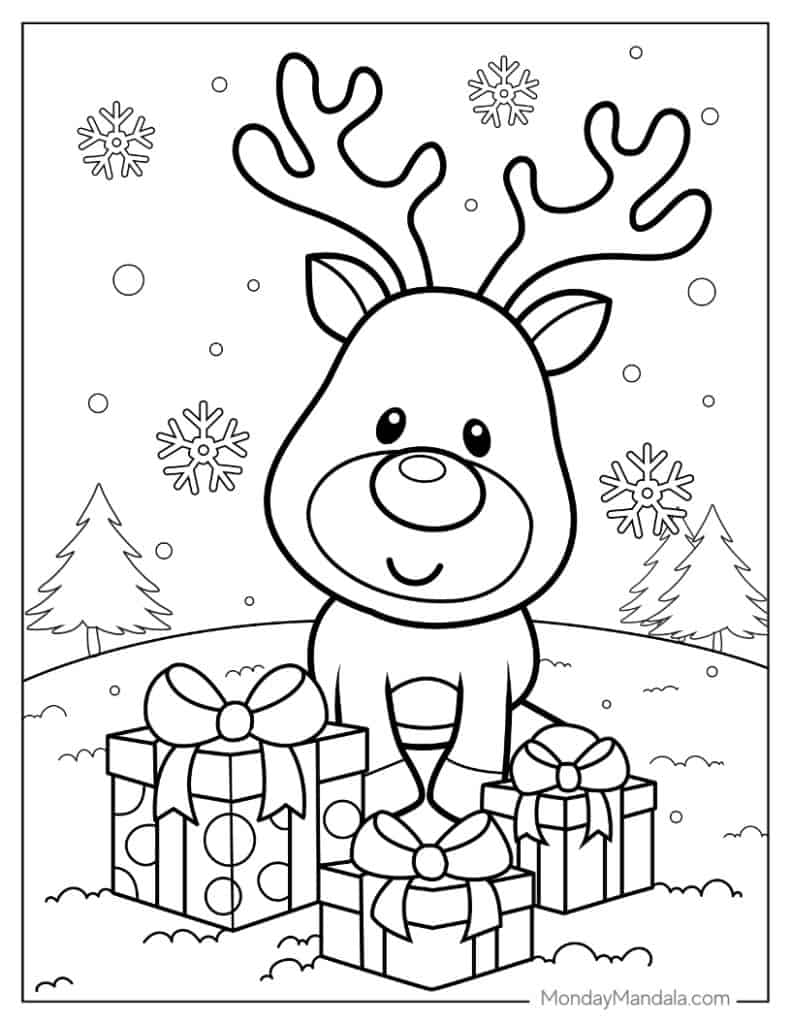 Christmas coloring pages free pdf printables