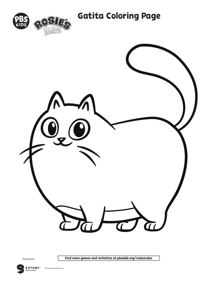 Gatita coloring page kids coloring pages kids for parents
