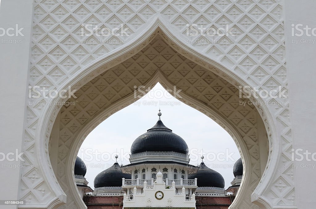 Indonesian muslim architecture banda aceh stock photo