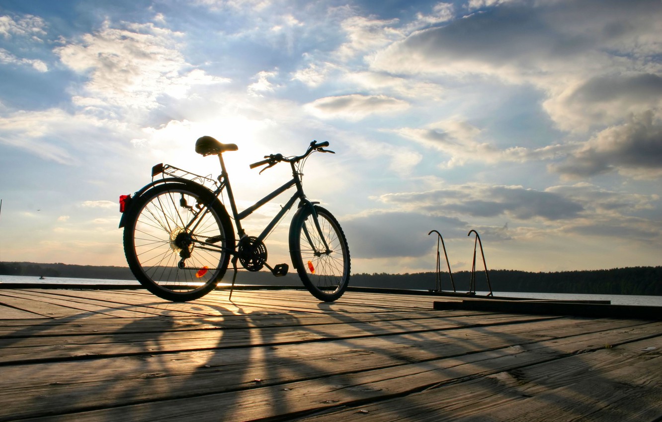 Wallpaper sea the sky water the sun clouds trees bike background widescreen wallpaper mood foliage sport wheel wallpaper widescreen images for desktop section ððñññððµððñ