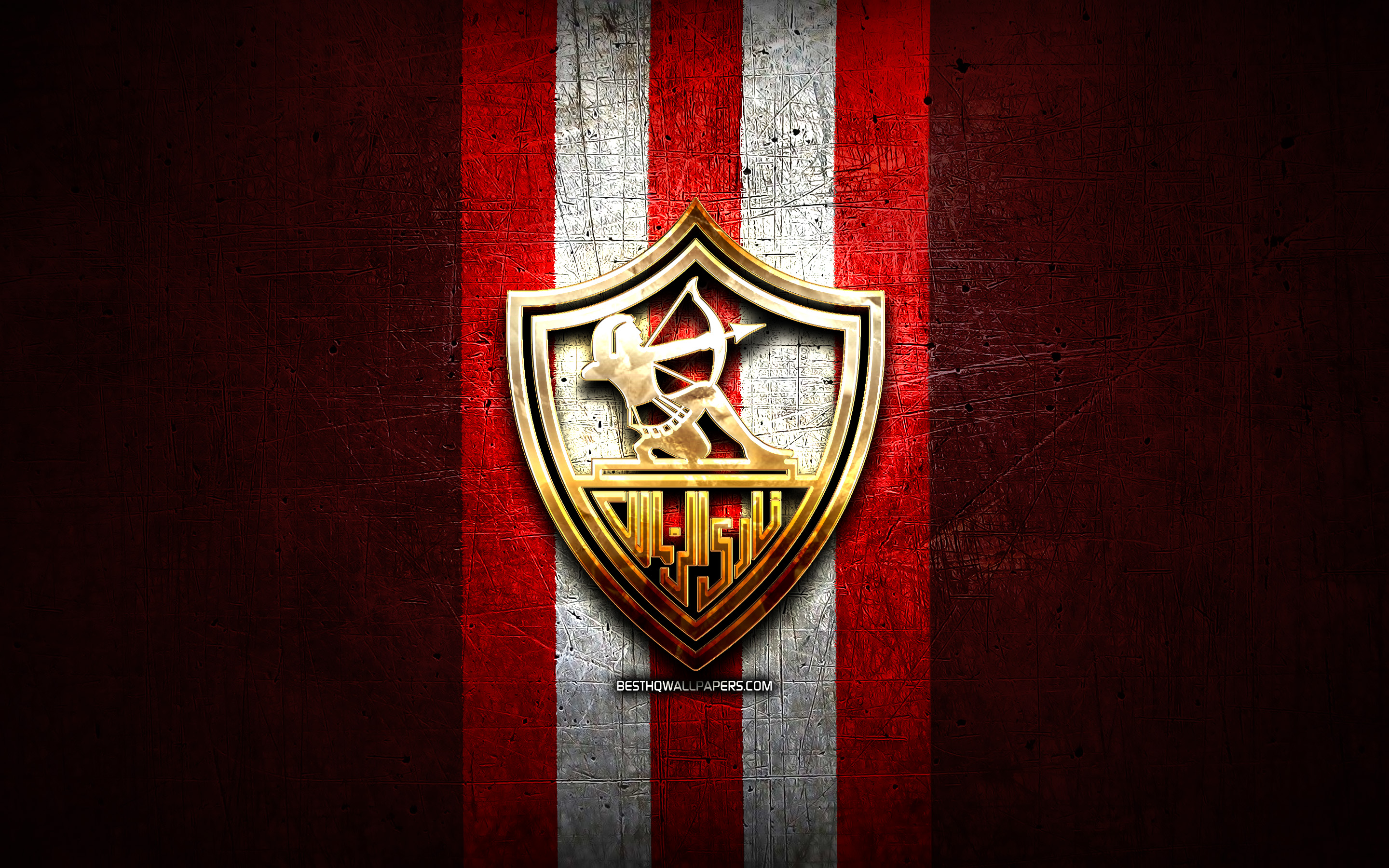 Download wallpapers zamalek fc golden logo egyptian premier league red metal background football epl egyptian football club zamalek logo soccer zamalek sc for desktop with resolution x high quality hd pictures wallpapers