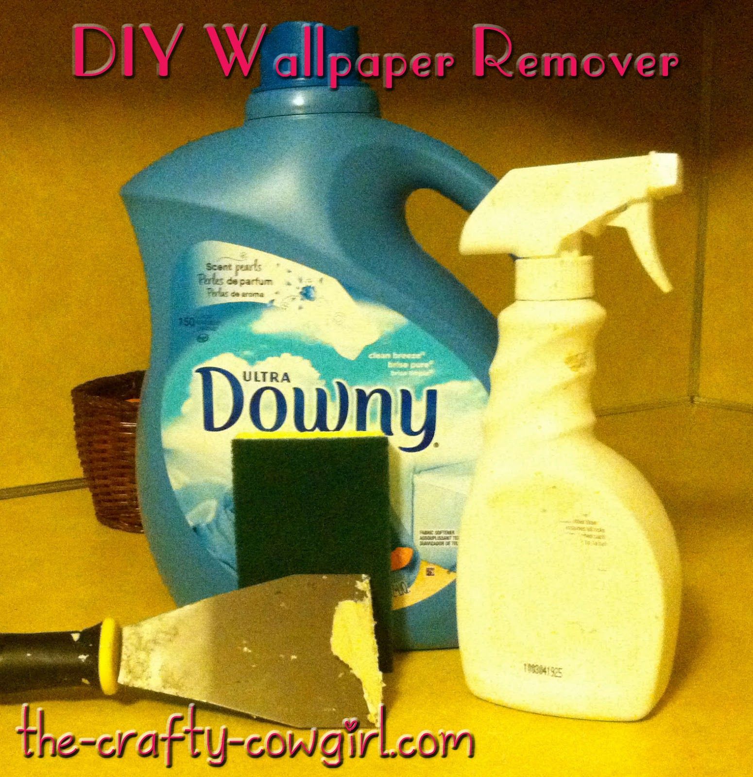 Fabric softener wallpaper remover on